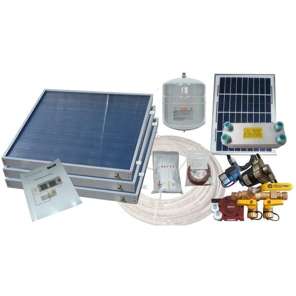 Heliatos RV Freeze Protected Solar Water Heater Kit with External Heat Exchanger