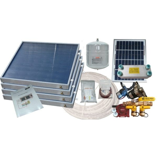 Heliatos RV Freeze Protected Solar Water Heater Kit with External Heat Exchanger