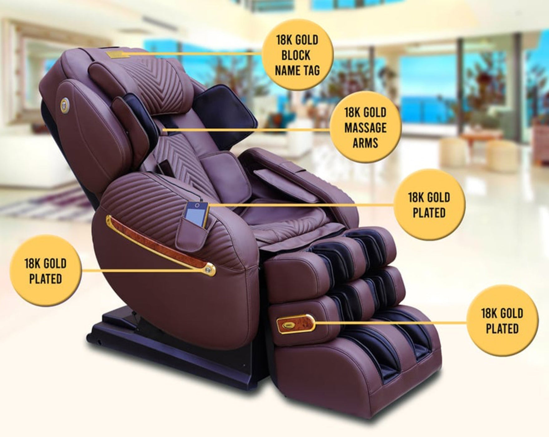 Luraco Massage Chair i9 Max BE Royal Edition - LURACO-i9-MAX-RE-BLK