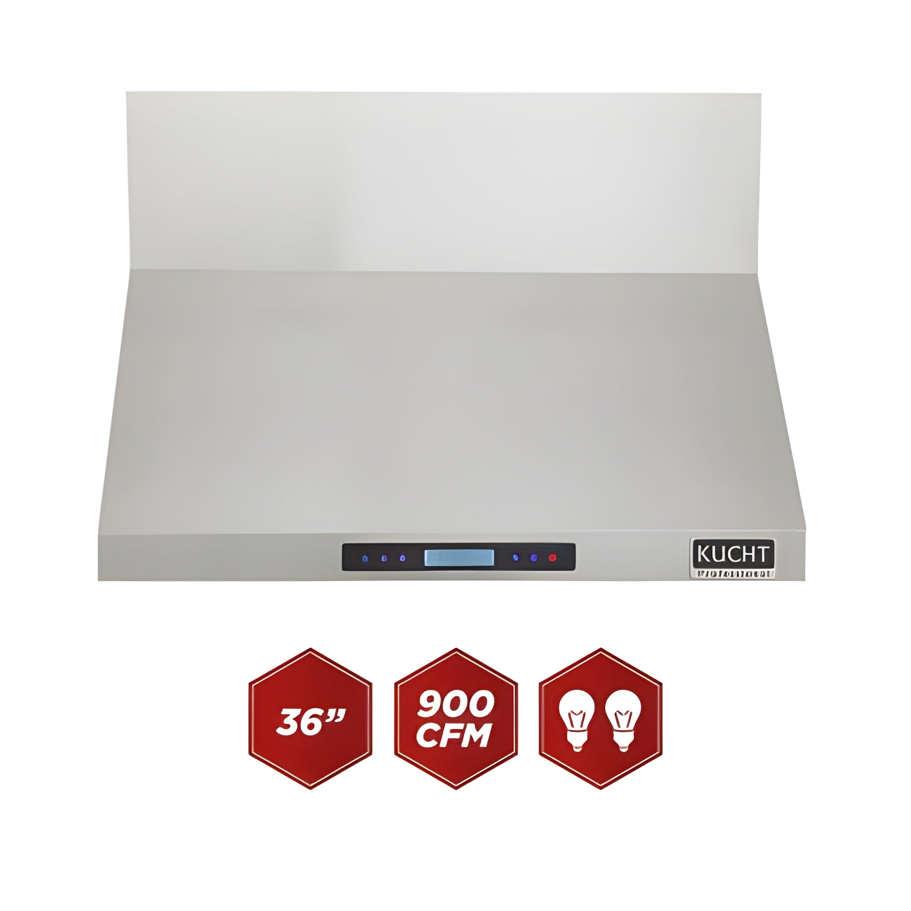 Kucht Professional 36" Wall Mount Range Hood 900 CFM in Stainless Steel - KRH3621A