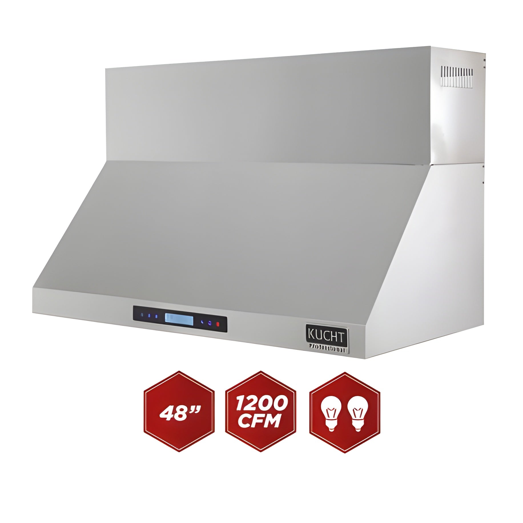 Kucht Professional 48" Wall Mount Range Hood 1,200 CFM in Stainless Steel - KRH4821A