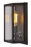 Davey Lighting Medium Box Wall Light With Internal Glass-Weathered Brass