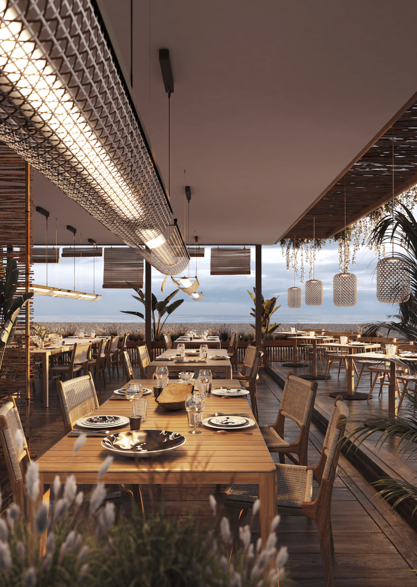 Bover Nans Balis S/140 Outdoor LED Dimmable Linear Pendant - 30929204195U
