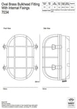 Davey Lighting Oval Brass Bulkhead Light 7034