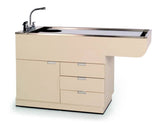 VetLine 60" Veterinary Bi-Level Wet Table with Storage - TWC-950-60-NA-RH