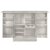 Ram Game Room Portable Folding Bar Cabinet-Antique White - Backyard Provider