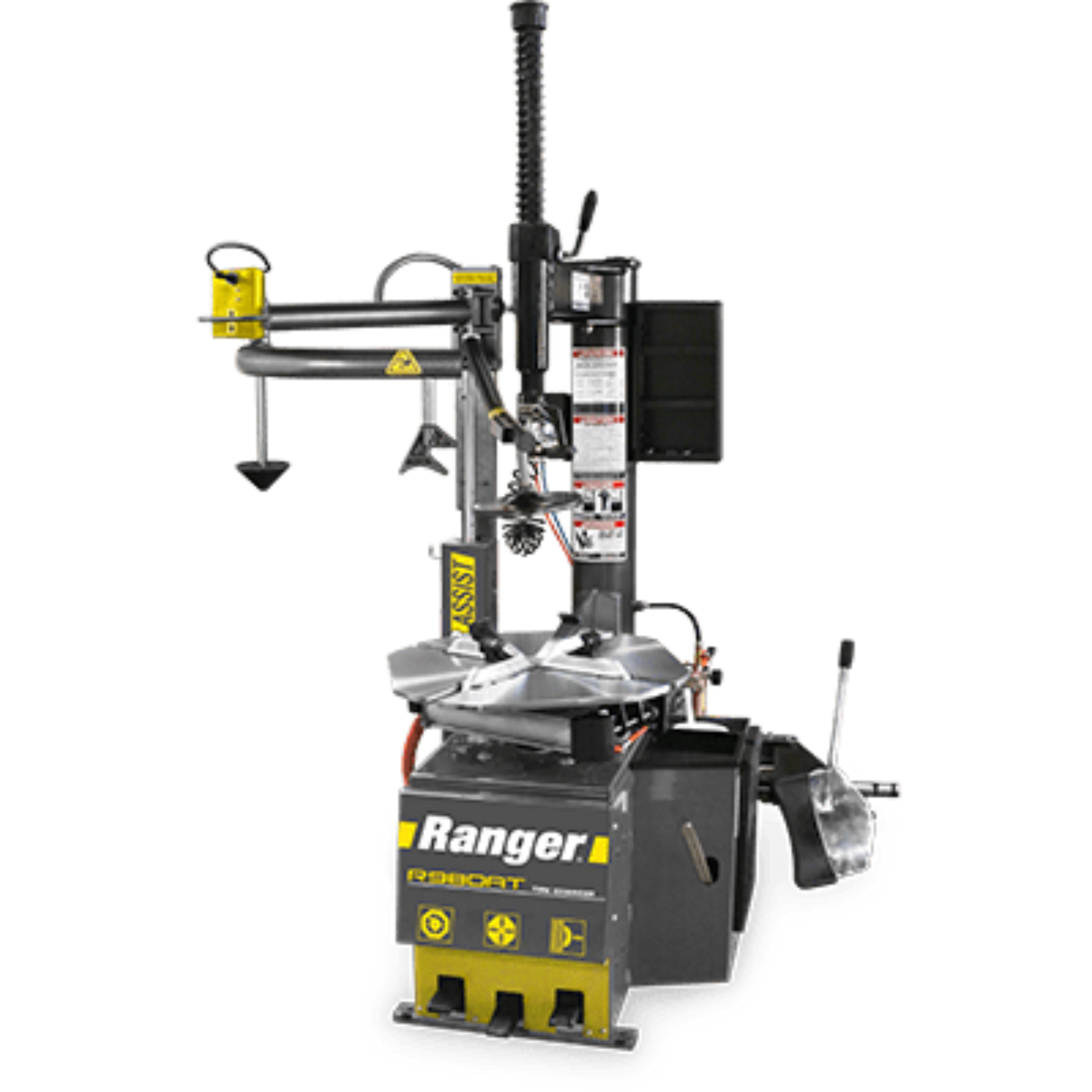 Ranger R980AT Swing-Arm Tire Changer Single Tower Assist 30" Capacity Gray-Yellow - 5140147