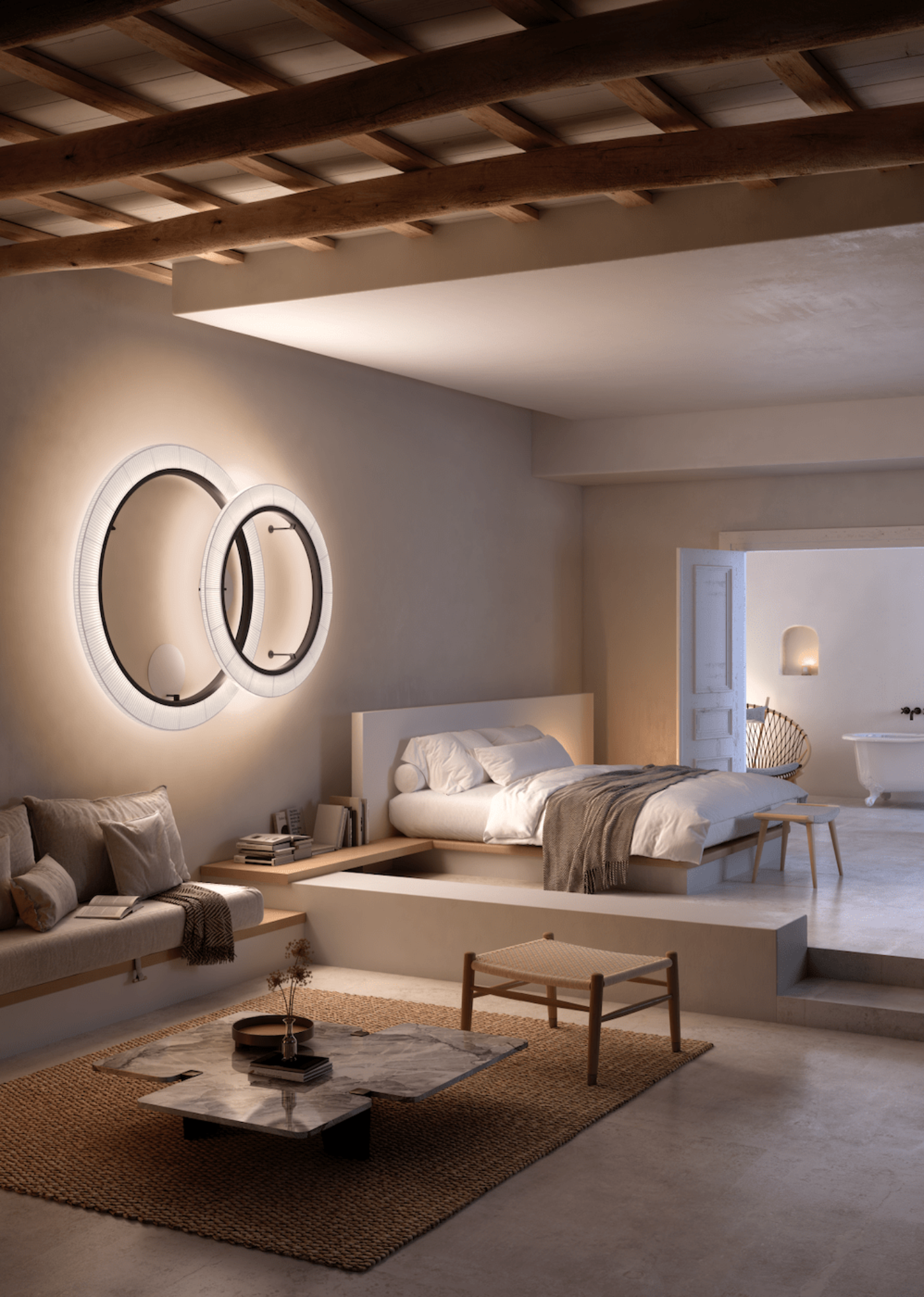 Bover Roda PF/150 LED Dimmable Ceiling Lamp - 36612106190U