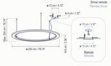 Bover Roda S/200 LED Dimmable Pendant - 36603210190U