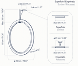 Bover Roda S/200/V LED Dimmable Pendant - 36606210190U