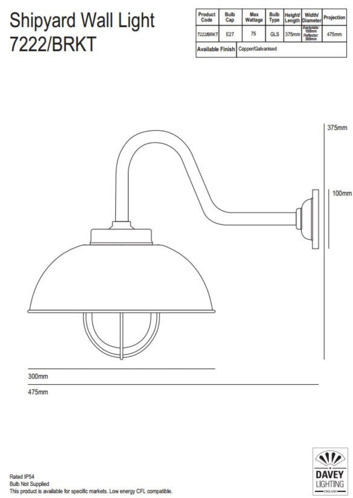 Davey Lighting Shipyard Wall Light