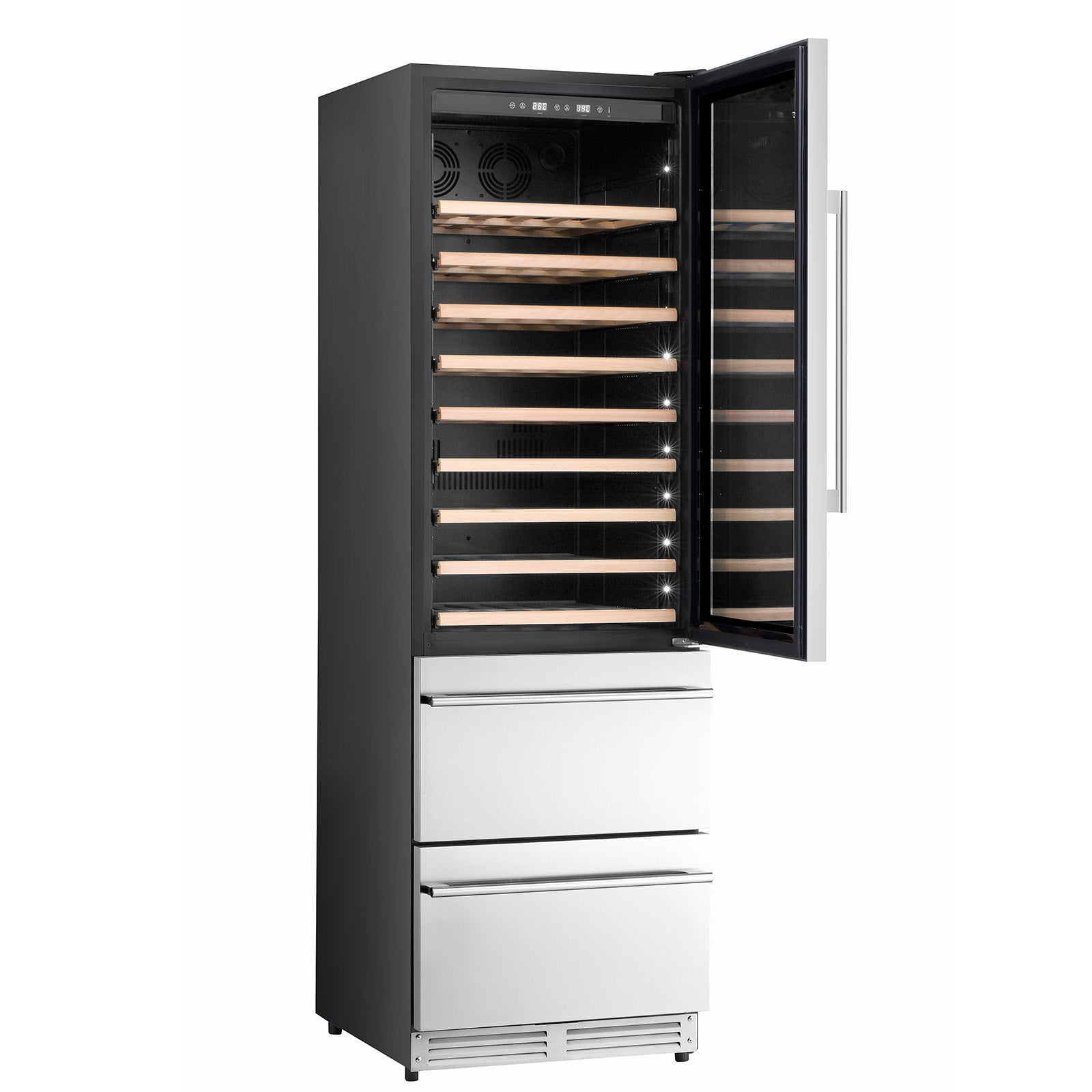 Kucht 24 in. 108 Bottle Dual Zone Wine Cooler - K510WB