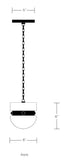 Workstead Slab Hemisphere Pendant Small - WS-BUO-SLB-HEM-P-SM-MBE-110