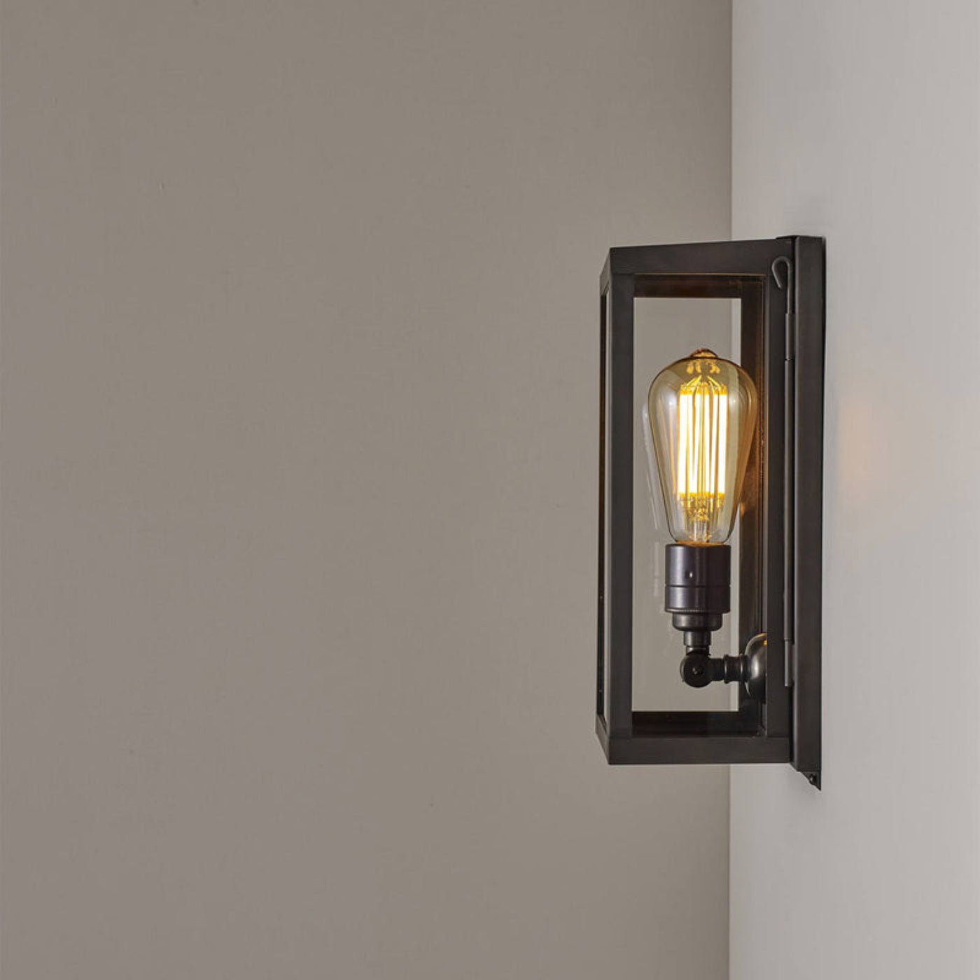 Davey Lighting Small Box Wall Light With Internal Glass