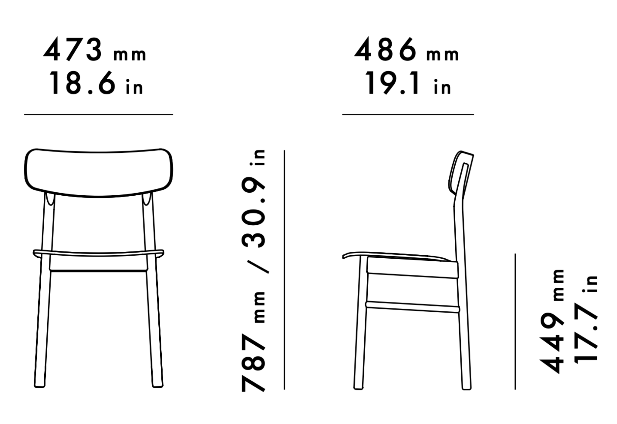 Woud Soma Dining Chair w/ Leather - 100022