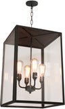 Davey Lighting Square Pendant With Four Lampholders Closed Top - Extra Large