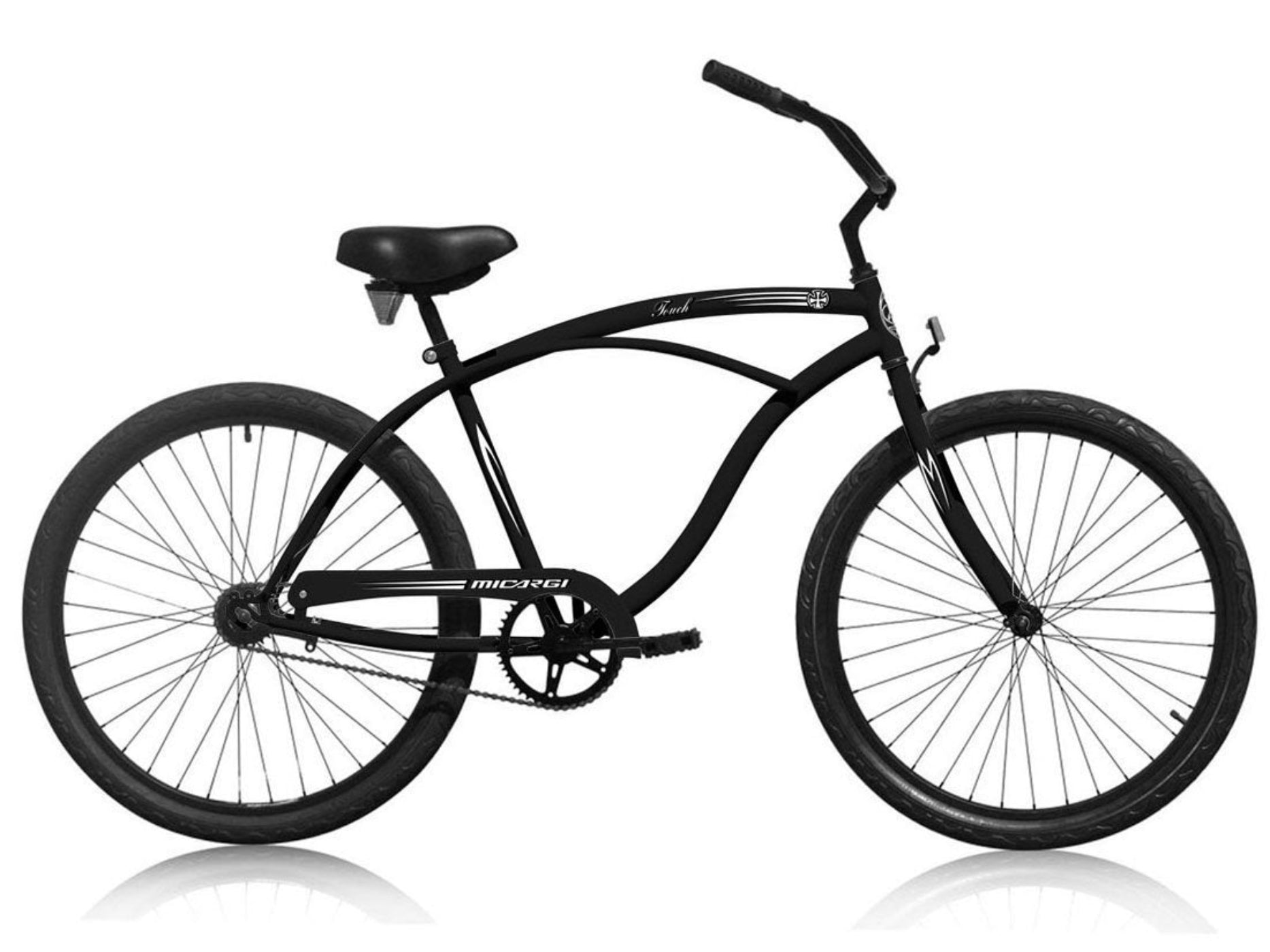 Tracer 26 Inch Men's Ace Beach Cruiser + 4 Stroke Chain Drive - FH-TRANSKIT-4S + FH-ENGINE-4S + FH-HD4STROKEMP + CC-15337 + MB-TOUCH-M-BK