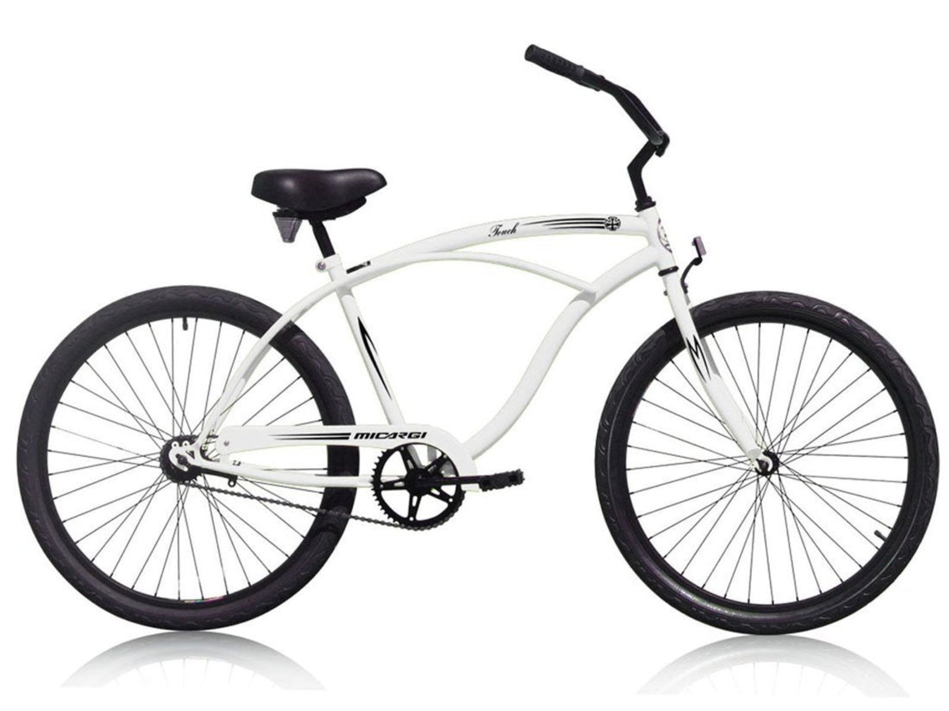 Tracer 26 Inch Men's Ace Beach Cruiser + 4 Stroke Friction Drive - FH-GASCAN2.5-BLK + FH-LNL-MOUNTING + FH-LOCKNLOAD-ENGINE + MB-TOUCH-M-BK