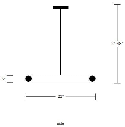 Workstead Tube Pendant - WS-TUB-P-S24-OAH + WS-TUB-P-HB-H-110