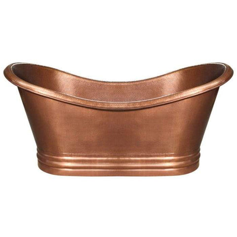 Whitehaus Freestanding Copper Tub In Hammered Copper Or Bronze - WHCT-1001
