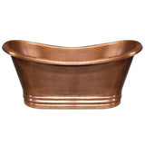Whitehaus Handmade Double Ended Freestanding Copper Bathtub - WHCT-1003