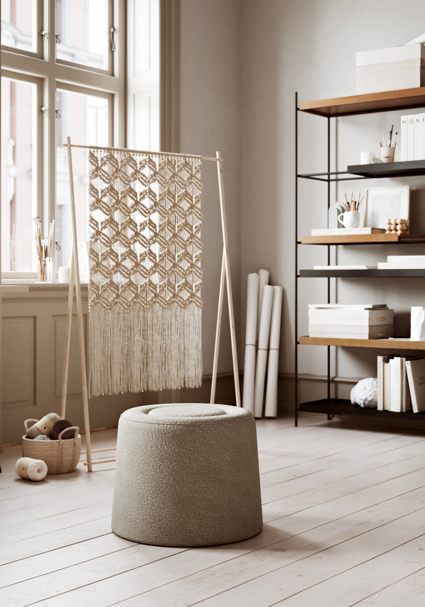 Woud Praline Pouf - Ø20" - 101065