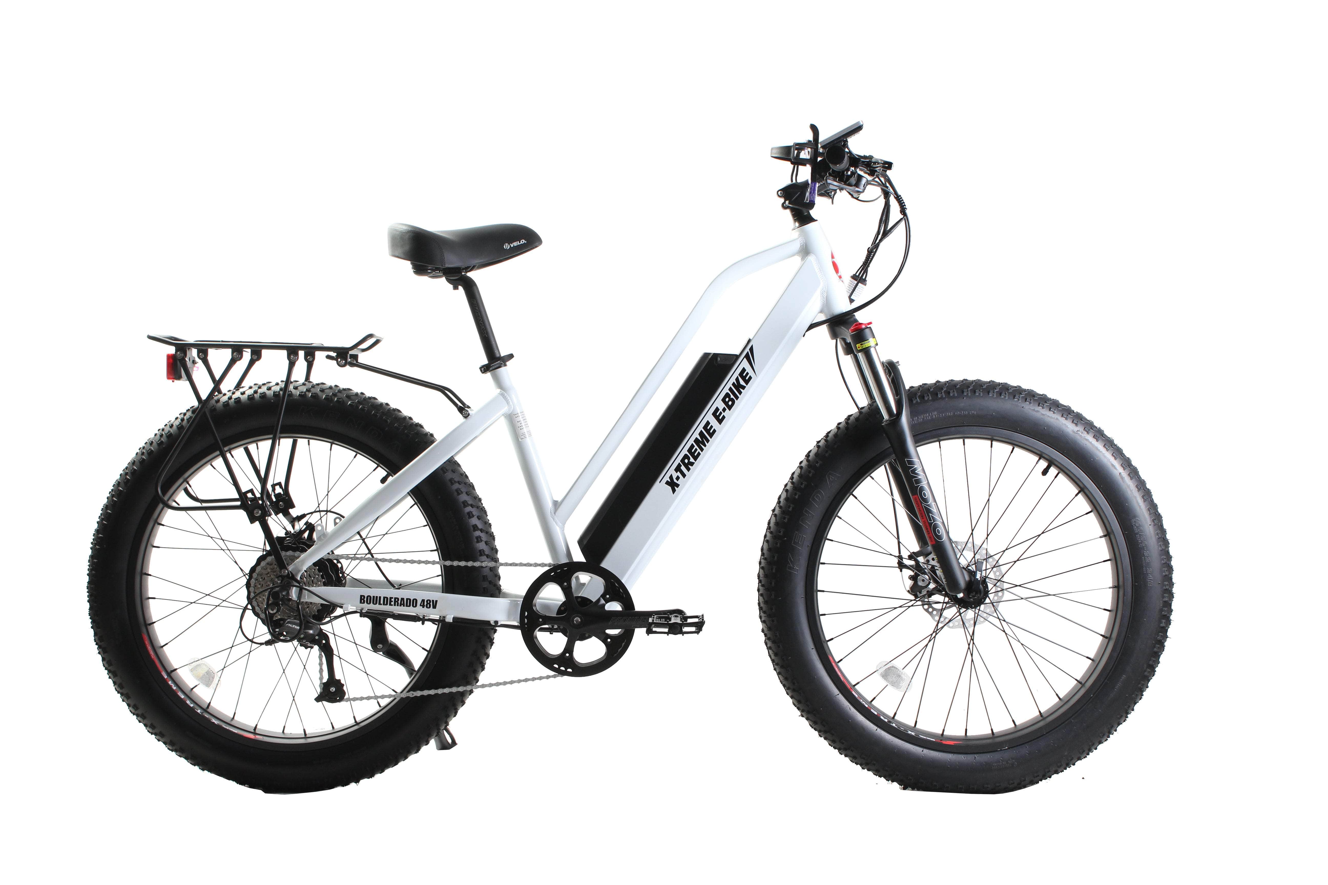 X-Treme Boulderado 48 Volt 10.4 Amp or 17 Amp Fat Tire Step-Through Electric Mountain Bicycle